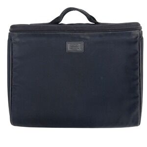 Coach‎ NotebookTablet Case Black Leather Trim Zip Around